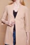 Hakim Yaka Flato Pocketed Sleeve Slit Long Blazer Cotton Stretch Fabric Fabric Jacket -Camel - 5