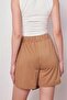 Women's Flexible Modal Mixed Elastic Waist Shorts Skirt (length:40cm +-2cm)-Camel - 5
