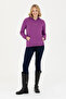 Women's Violet Hooded Basic Sweatshirt 50271557-Vr203 - 4