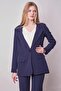 Women's Collared Pocket Flap Long Sleeve Lightweight Lycra Fabric Oversize Blazer Jacket (Pants Jument 40075)- - 5