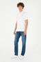 Men's Regular Fit Polo Neck White Basic T-Shirt 50284641-Vr013 - 4