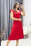 Women's Flared Pearl Detail Dress White, Baby Blue, Red, Black, Emerald Green