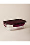 Modena Rectangular Borosilicate Glass Storage Container with Lid - 1000ML - 3
