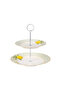 Lemon Patterned 2 Tier Cake Stand - 4