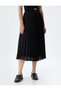 High Waist Midi Pleated Skirt - 3