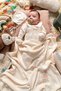 Elegant Embroidery Knit 5-Piece Organic Hospital Discharge Set Cream 100% Cotton Newborn Baby Girl - 8