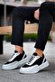 Ba0354 Casual Lace-Up Men's White Piece White High Sole Sneakers - 2