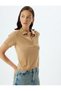 Polo Neck Sweater Knitwear Short Sleeve