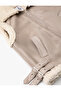Biker Vest Collar with Faux Fur Zipper Pocket - 7