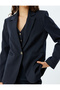Long Blazer Jacket Double Breasted Regular Fit - 5