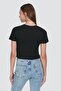 Crew Neck Short Sleeve 2-Piece Crop T-Shirt 956 Black - 5