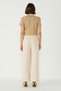 Women's Palazzo Sweatpants with Sewing Detail 746 Beige - 3