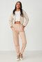 Waist and Leg Pleated Sweatpants 742 Milk Coffee - 2