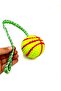 Basketball Ball Model Dog Training Ball Toy with Bell and String - 4