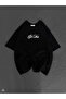   Unisex Printed Oversize T-Shirt - Black - 2