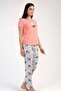 Short Sleeve Pajama Set Pink-441020 - 3