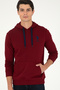 Men's Burgundy Basic Sweatshirt 50289059 -Vr014 - 3