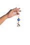 Evil Eye Keychain, 5 Pieces, Evil Eye Repellent, Handmade, Woven, Colorful Wooden Beaded Evil Eye Keychain - 5