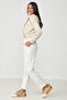 Waist and Leg Pleated Sweatpants 742 Ecru - 2
