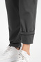 Men's Smoked Comfortable Cut Straight Leg Diver Fabric Label Detailed Sweatpants - 2