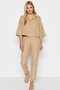 Organic Cotton Muslin Short Shirt Trousers Set 9122 Beige - 4