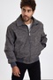 New Season Men's Washed Gray Leather Coat Lns58529Y - 8