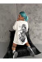   Unisex Printed Oversize T-Shirt - White - 3