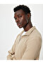 Half Zippered Stand Collar Cotton Blended Sweater