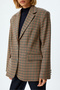 Blazer Jacket Double Breasted Buttoned with Flap Pockets - 5