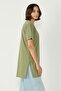 Bicycle collar half sleeve slit 2-piece long t-shirt 963 khaki/gray - 5