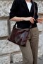 Clementine Long Strap Detailed Bitter Brown Matte Bag - 5