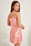 005 Women's Satin Nightgown Coral - 2
