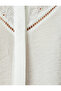 Scalloped Shirt Embroidered Viscose Fabric Long Sleeve Regular Fit - 6