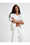 Hooded Oversize Sweatshirt Zippered Printed Pocket