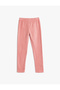 Basic Velvet Leggings Corded Elastic Waist Cotton Blend