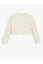 Crop Sweatshirt Crew Neck Long Sleeve