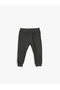 Basic Sweatpants Textured Tie Waist Cotton
