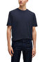 Regular Fit Unisex Basic Unprinted T-Shirt Short Sleeve Crew Neck 100% Cotton Night Blue T-Shirt - 2