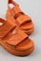Plus-plus029-2306 Women's Thick Sole Lightweight Very Comfortable Orange Sandals - 5