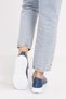 Plus-plus031-0082 Women's Genuine Leather Orthopedic Denim Blue Sneaker Shoes - 3
