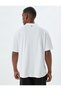 Sports T-Shirt Oversize V-Neck Slogan Printed Short Sleeve - 4