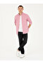Red Slim Fit Linen Blended Shirt 50266184-Vr030 - 4