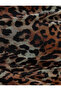 Tulle Blouse Leopard Patterned Long Sleeve Draped Slim Fit - 6