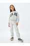 Zippered Crop Sweatshirt with Hooded Print Detail and Embroidery - 2