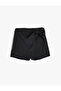 Bow Detailed Double Breasted Shorts Skirt