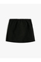 Pleated Viscose Skirt with Buckle Detail - 2