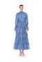 FLAT LAYERED LONG DRESS Blue