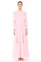 Ruched Stripe Detailed Dress Pink
