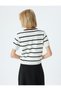 Short Sleeve Sweater Knitwear Bow Detailed Collar Crew Neck - 4