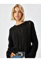 Openwork Knitwear Sweater Crew Neck Long Sleeve